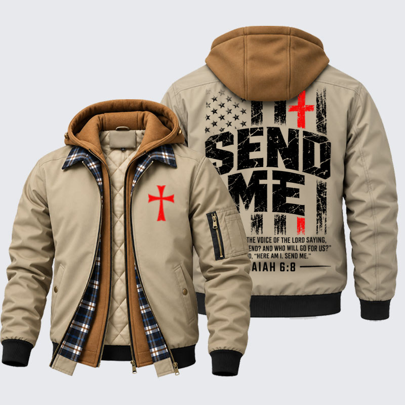 Hooded Bomber Jacket - Faith Over Fear 