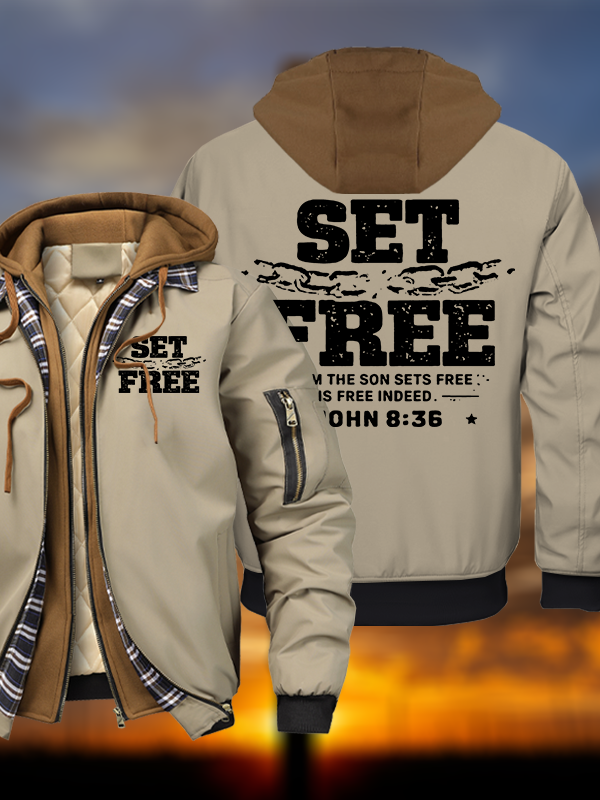Set Free Hooded Bomber Jacket