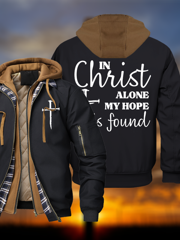 In Christ Alone My Hope Is Found Hooded Bomber Jacket