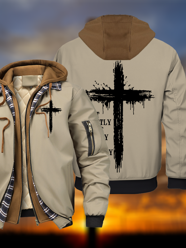 Act Justly Love Mercy Walk Humbly Hooded Bomber Jacket