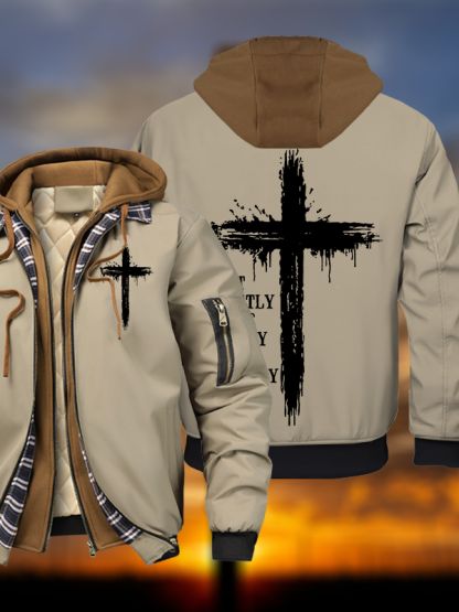 Act Justly Love Mercy Walk Humbly Hooded Bomber Jacket