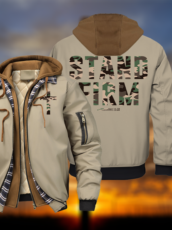 Stand Firm Hooded Bomber Jacket