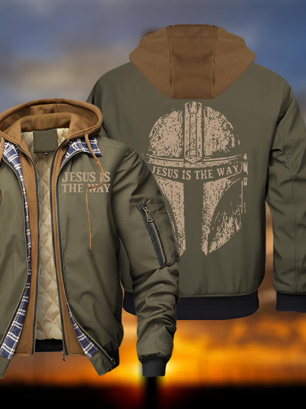 Jesus Is The Way  Hooded Bomber Jacket
