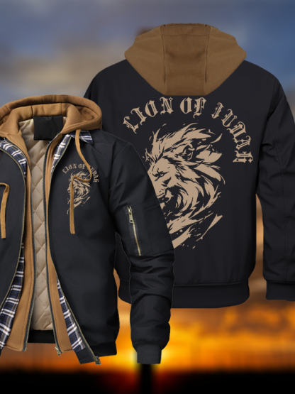 Lion Of Judah Hooded Bomber Jacket