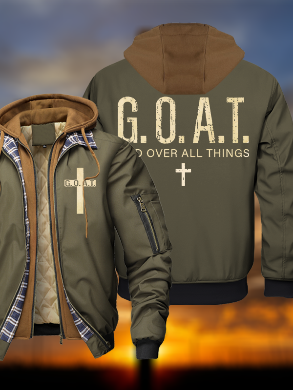 God over All Things Hooded Bomber Jacket