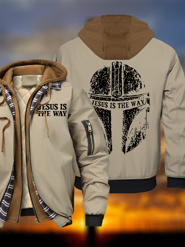 Jesus Is The Way  Hooded Bomber Jacket