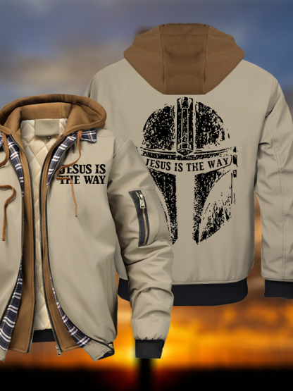 Jesus Is The Way  Hooded Bomber Jacket
