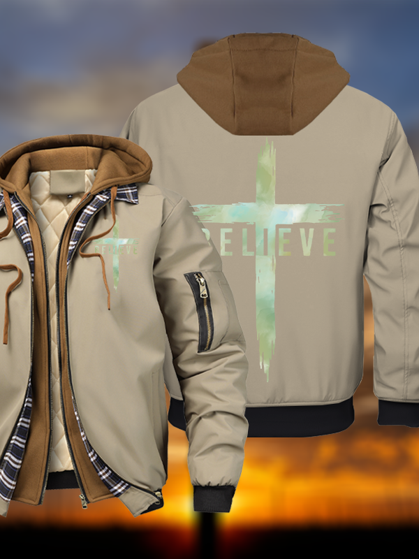 Believe Hooded Bomber Jacket