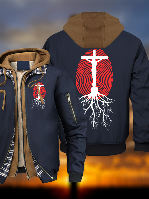 Lifeprint Faith Tree Hooded Bomber Jacket