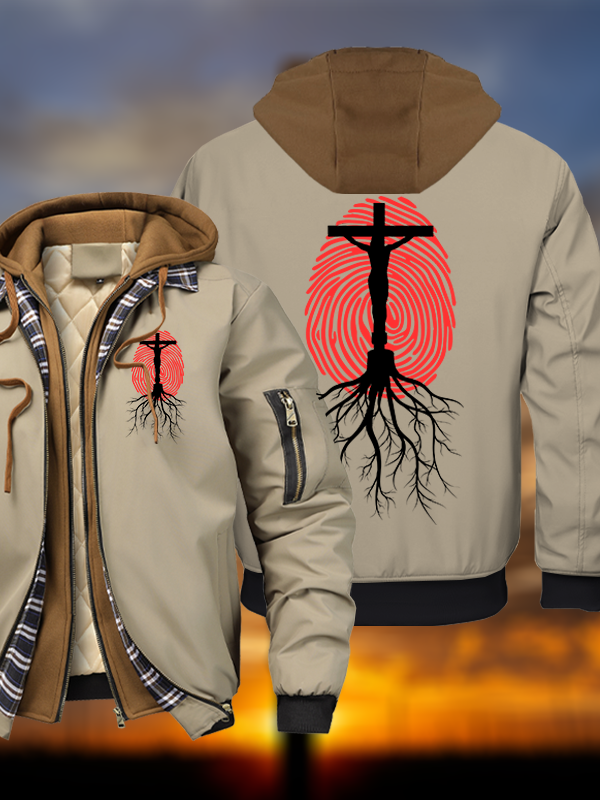 Lifeprint Faith Tree Hooded Bomber Jacket
