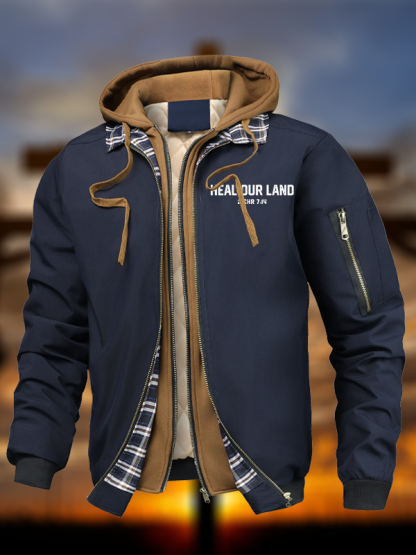 Heal Our Land Hooded Bomber Jacket