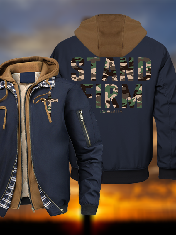 Stand Firm Hooded Bomber Jacket