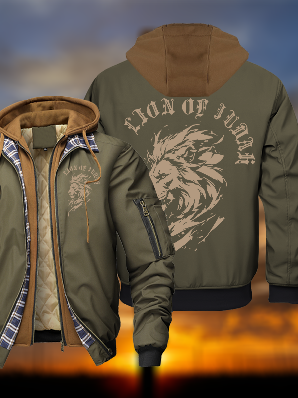 Lion Of Judah Hooded Bomber Jacket
