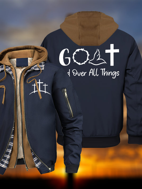 GOAT - God Over All Things  Hooded Bomber Jacket