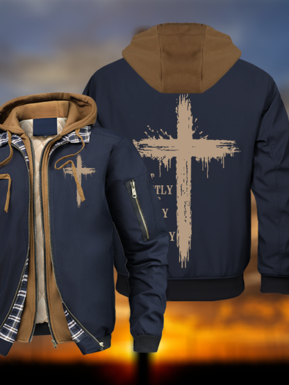 Act Justly Love Mercy Walk Humbly Hooded Bomber Jacket