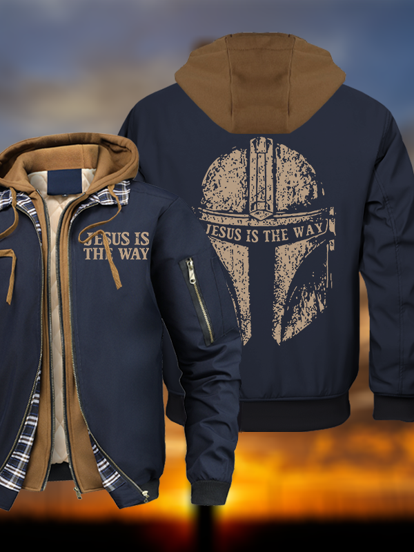 Jesus Is The Way  Hooded Bomber Jacket