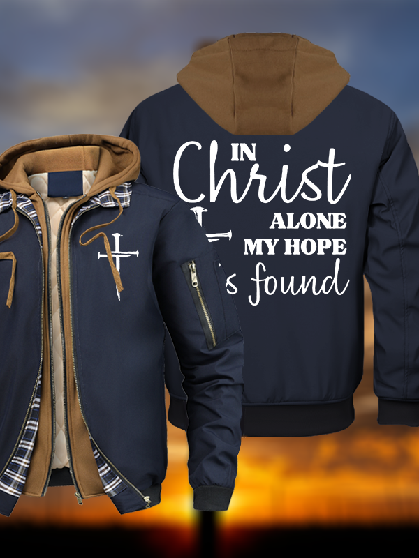 In Christ Alone My Hope Is Found Hooded Bomber Jacket