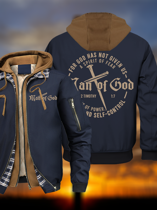 Man of God Hooded Bomber Jacket