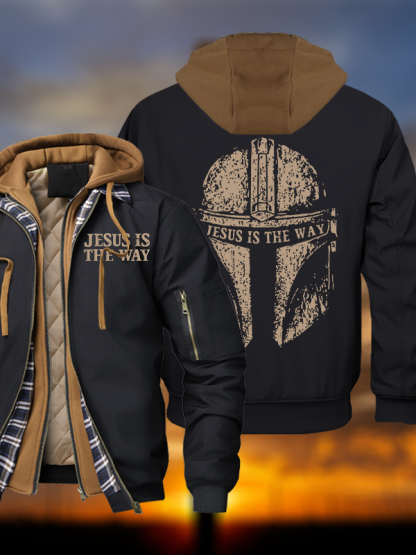 Jesus Is The Way  Hooded Bomber Jacket