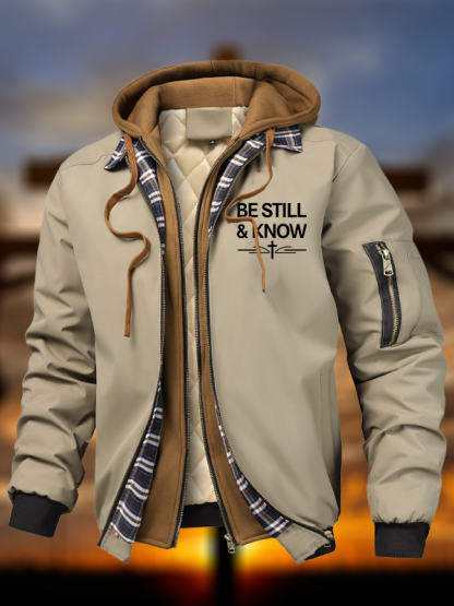 Be Still & Know Hooded Bomber Jacket