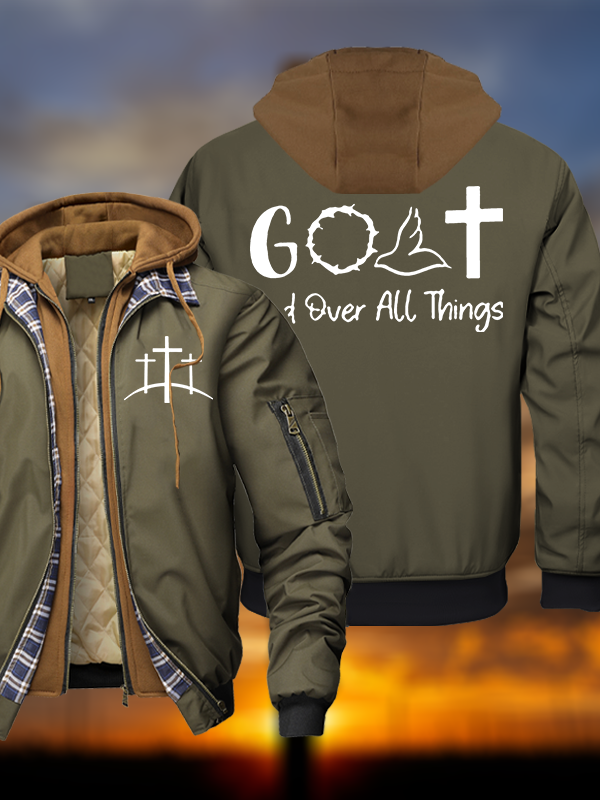 GOAT - God Over All Things  Hooded Bomber Jacket