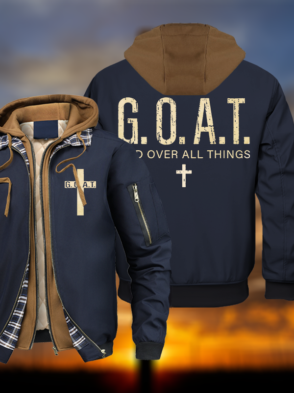 God over All Things Hooded Bomber Jacket