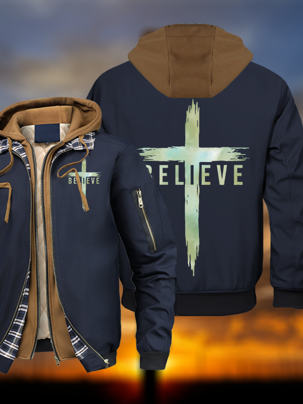 Believe Hooded Bomber Jacket