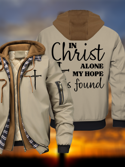 In Christ Alone My Hope Is Found Hooded Bomber Jacket