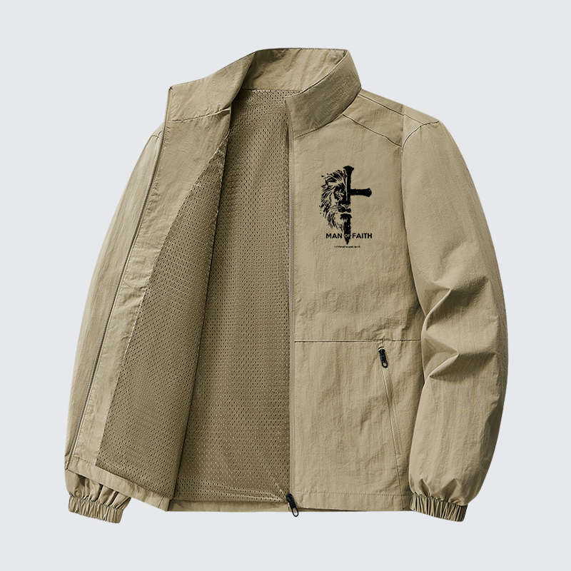 Man of Faith Jesus God Christian Quick-Dry Lightweight Jacket