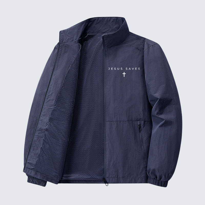 Jesus Saves Cross Jesus God Christian Quick-Dry Lightweight Jacket