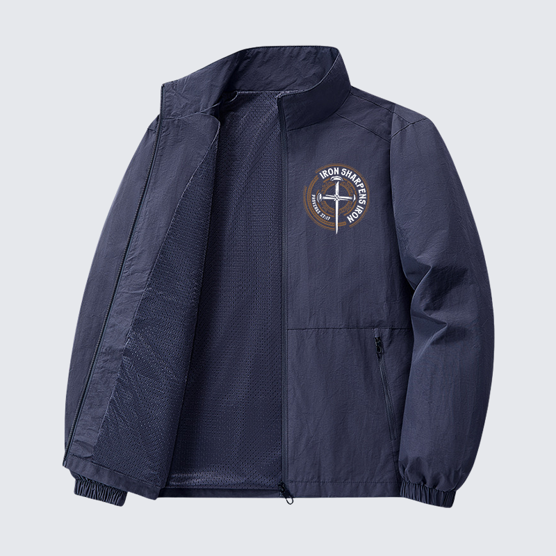 Iron Sharpens Iron - Proverbs 27:17 Jesus God Christian Quick-Dry Lightweight Jacket