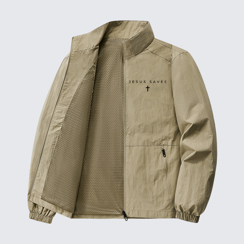 Jesus Saves Cross Jesus God Christian Quick-Dry Lightweight Jacket