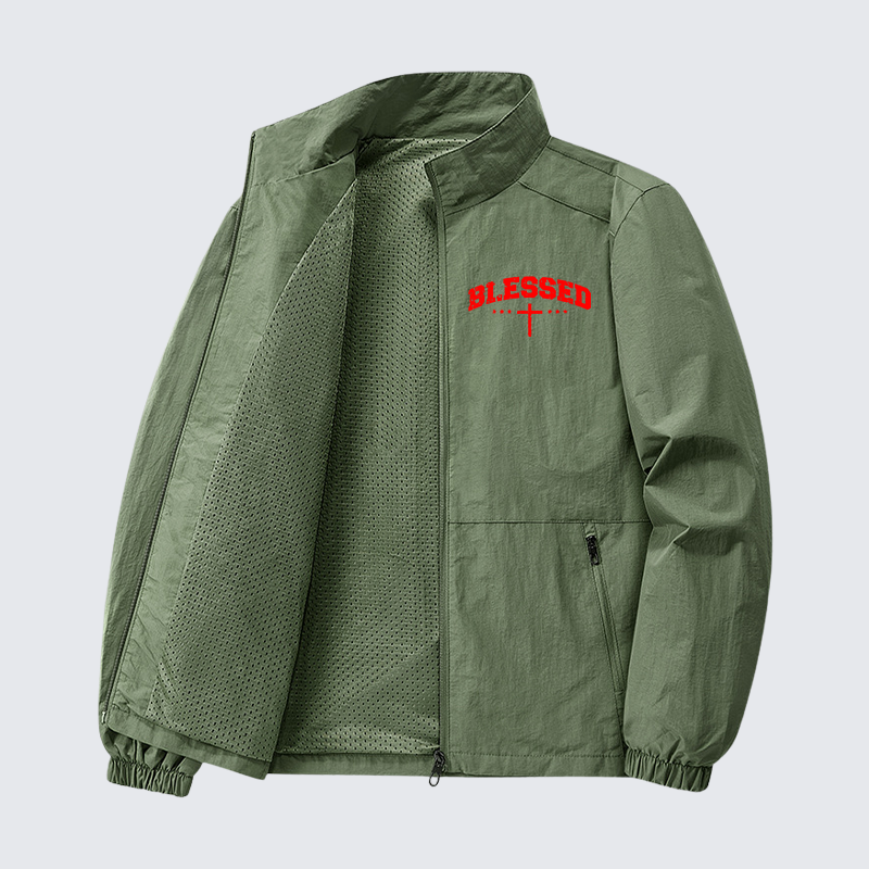 Blessed Cross Jesus God Christian Quick-Dry Lightweight Jacket