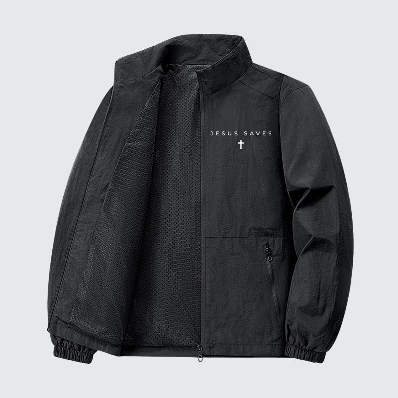 Jesus Saves Cross Jesus God Christian Quick-Dry Lightweight Jacket