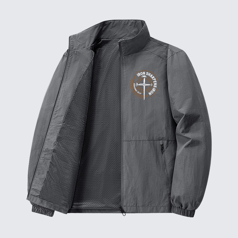 Iron Sharpens Iron - Proverbs 27:17 Jesus God Christian Quick-Dry Lightweight Jacket