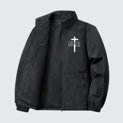 Grace Cross Jesus God Christian Quick-Dry Lightweight Jacket