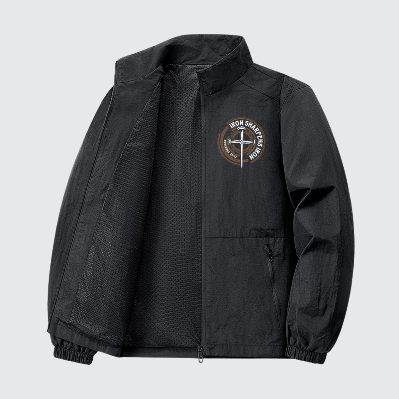 Iron Sharpens Iron - Proverbs 27:17 Jesus God Christian Quick-Dry Lightweight Jacket