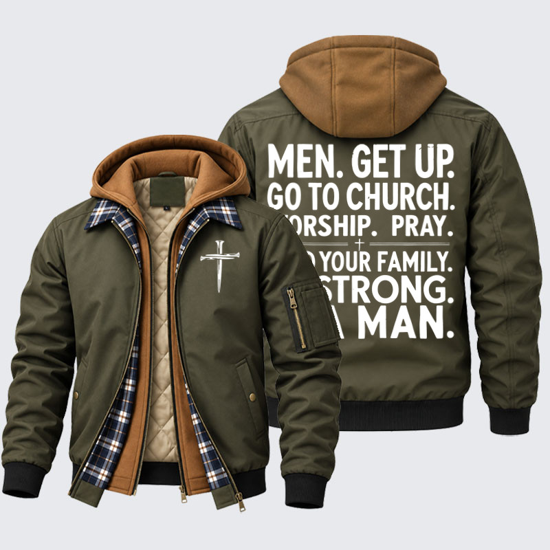 Hooded Bomber Jacket - Be A Man