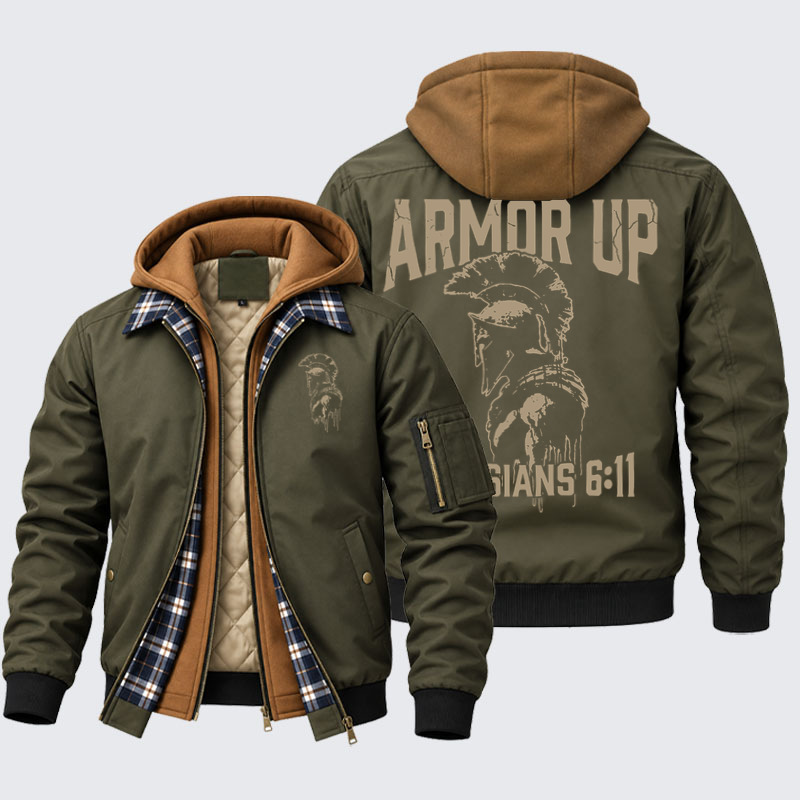 Hooded Bomber Jacket - Armor Up