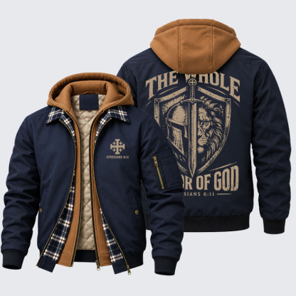 Hooded Bomber Jacket - The Whole Armor of God – Ephesians 6:11