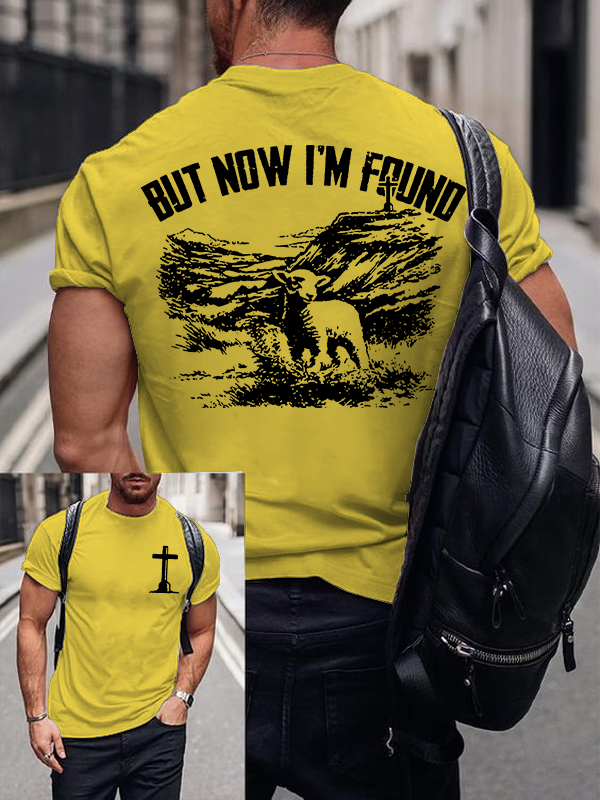 But Now I‘m Found Jesus God Christian Cotton T-Shirt
