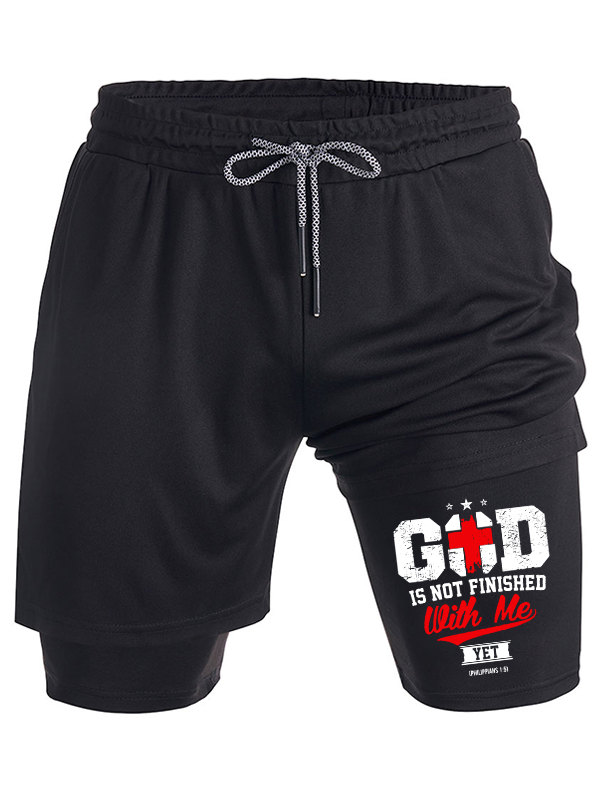 God Is Not Finished With Me Christian Performance Shorts