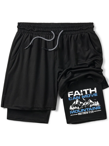 Faith Can Move Mountains Christian Performance Shorts