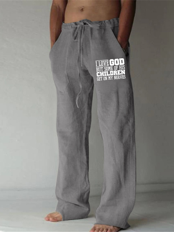 I Love God But Some Of His Children Get On My Nerves Christian Beach Pants
