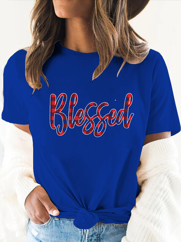 Blessed Plaid T-shirt