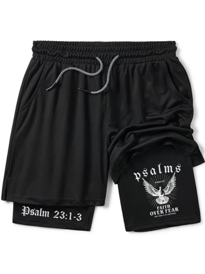 Faith Over Fear Christian Performance Shorts