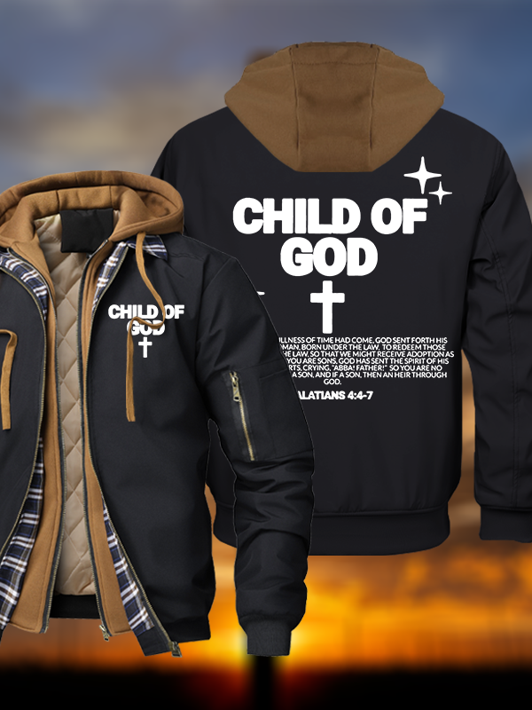 Child Of God Warm Hooded Bomber Jacket