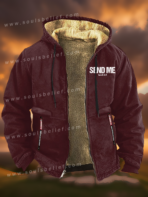 Isaiah 6:8 - SEND ME Jesus God Christian Zipper Hooded Jacket