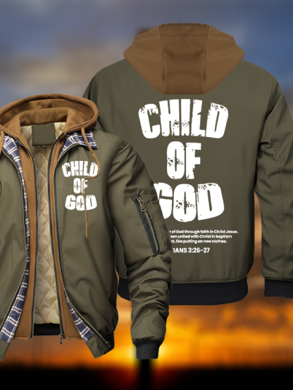 Child Of God Warm Hooded Bomber Jacket