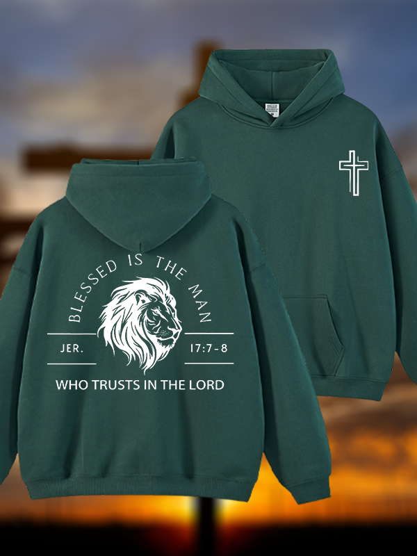 Who Trusts In The Lord Jesus God Christian Plush Fleece-Lined Hoodie